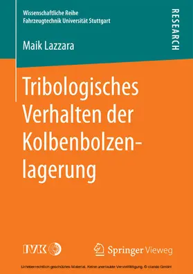 Lazzara |  Tribologisches Verhalten der Kolbenbolzenlagerung | eBook | Sack Fachmedien