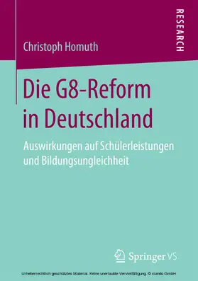 Homuth | Die G8-Reform in Deutschland | E-Book | sack.de