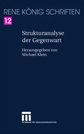Klein |  Strukturanalyse der Gegenwart | Buch |  Sack Fachmedien