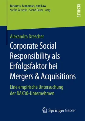Drescher |  Corporate Social Responsibility als Erfolgsfaktor bei Mergers & Acquisitions | Buch |  Sack Fachmedien