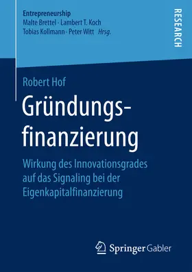 Hof |  Gründungsfinanzierung | eBook | Sack Fachmedien