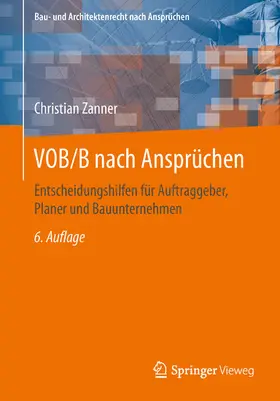 Zanner |  VOB/B nach Ansprüchen | eBook | Sack Fachmedien
