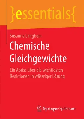 Langbein |  Chemische Gleichgewichte | Buch |  Sack Fachmedien