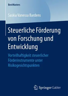 Bardens |  Steuerliche Förderung von Forschung und Entwicklung | Buch |  Sack Fachmedien