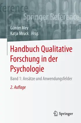 Mruck / Mey |  Handbuch Qualitative Forschung in der Psychologie | Buch |  Sack Fachmedien