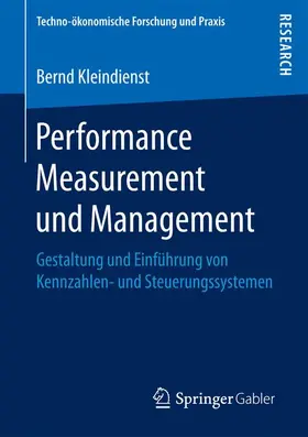 Kleindienst |  Performance Measurement und Management | Buch |  Sack Fachmedien