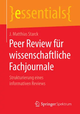 Starck | Peer Review für wissenschaftliche Fachjournale | E-Book | sack.de