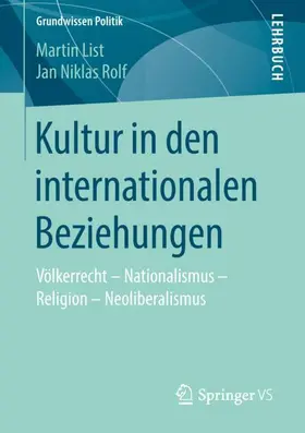Rolf / List |  Kultur in den internationalen Beziehungen | Buch |  Sack Fachmedien
