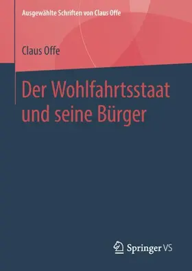 Offe |  Der Wohlfahrtsstaat und seine Bürger | Buch |  Sack Fachmedien