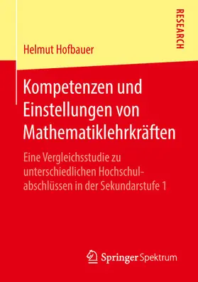 Hofbauer | Kompetenzen und Einstellungen von Mathematiklehrkräften | E-Book | sack.de