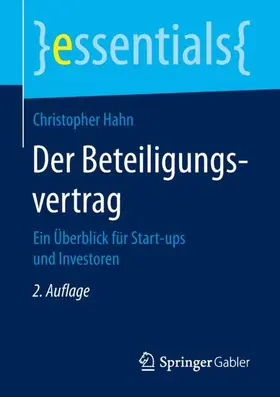 Hahn |  Der Beteiligungsvertrag | Buch |  Sack Fachmedien