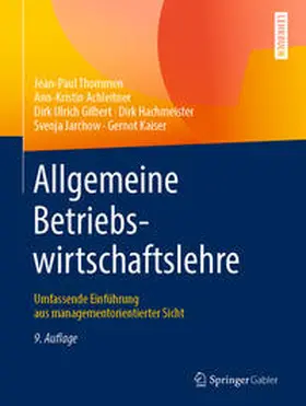 Thommen / Achleitner / Gilbert |  Allgemeine Betriebswirtschaftslehre | eBook | Sack Fachmedien