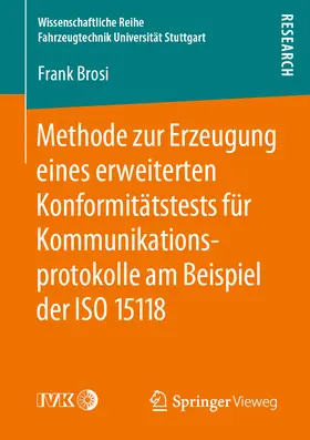 Brosi | Methode zur Erzeugung eines erweiterten Konformitätstests für Kommunikationsprotokolle am Beispiel der ISO 15118 | E-Book | sack.de
