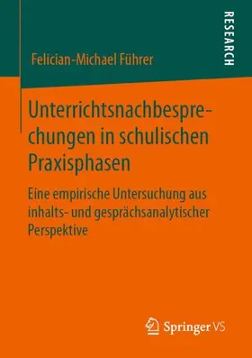 Führer |  Unterrichtsnachbesprechungen in schulischen Praxisphasen | Buch |  Sack Fachmedien