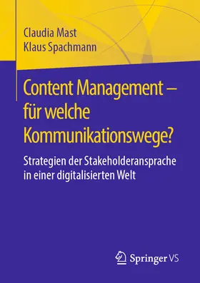 Mast / Spachmann | Content Management – für welche Kommunikationswege? | E-Book | sack.de
