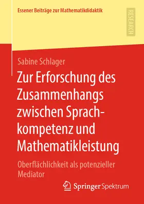 Schlager |  Zur Erforschung des Zusammenhangs zwischen Sprachkompetenz und Mathematikleistung | eBook | Sack Fachmedien