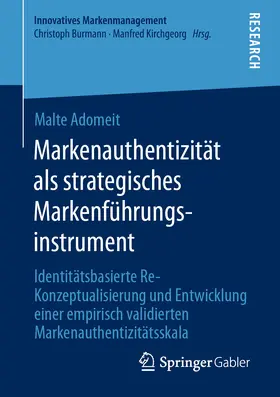 Adomeit | Markenauthentizität als strategisches Markenführungsinstrument | E-Book | sack.de