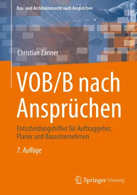 Zanner |  VOB/B nach Ansprüchen | Buch |  Sack Fachmedien