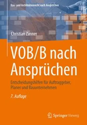 Zanner |  VOB/B nach Ansprüchen | eBook | Sack Fachmedien