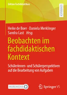 de Boer / De Boer / Merklinger |  Beobachten im fachdidaktischen Kontext | eBook | Sack Fachmedien
