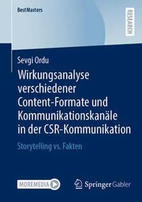 Ordu |  Wirkungsanalyse verschiedener Content-Formate und Kommunikationskanäle in der CSR-Kommunikation | eBook | Sack Fachmedien