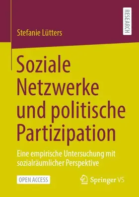 Lütters |  Soziale Netzwerke und politische Partizipation | Buch |  Sack Fachmedien