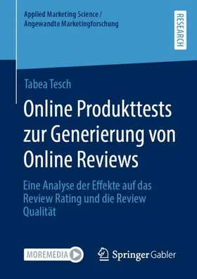 Tesch |  Online Produkttests zur Generierung von Online Reviews | Buch |  Sack Fachmedien