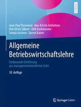 Thommen / Achleitner / Gilbert |  Allgemeine Betriebswirtschaftslehre | eBook | Sack Fachmedien