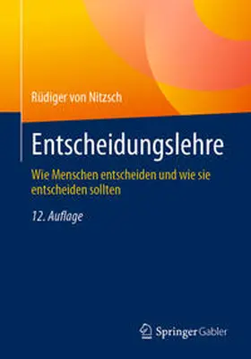von Nitzsch |  Entscheidungslehre | Buch |  Sack Fachmedien