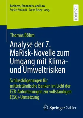 Böhm |  Analyse der 7. MaRisk-Novelle zum Umgang mit Klima- und Umweltrisiken | Buch |  Sack Fachmedien