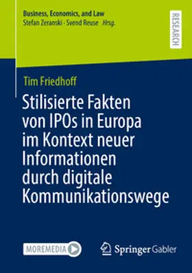 Friedhoff | Stilisierte Fakten von IPOs in Europa im Kontext neuer Informationen durch digitale Kommunikationswege | E-Book | sack.de