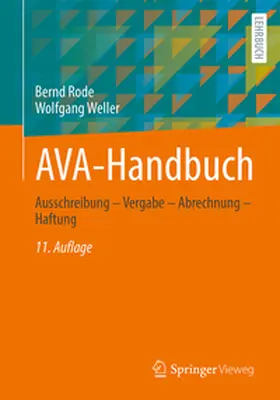Rode / Weller |  AVA-Handbuch | eBook | Sack Fachmedien