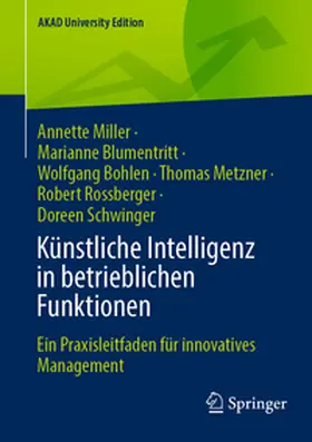 Miller / Blumentritt / Bohlen |  Künstliche Intelligenz in betrieblichen Funktionen | eBook | Sack Fachmedien