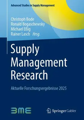 Bode / Bogaschewsky / Eßig |  Supply Management Research | Buch |  Sack Fachmedien
