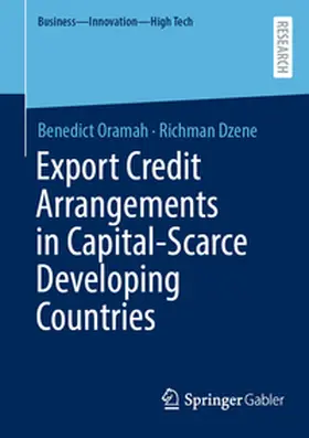 Oramah / Dzene |  Export Credit Arrangements in Capital-Scarce Developing Countries | eBook | Sack Fachmedien