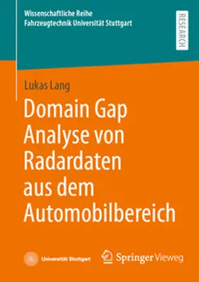 Lang |  Domain Gap Analyse von Radardaten aus dem Automobilbereich | Buch |  Sack Fachmedien
