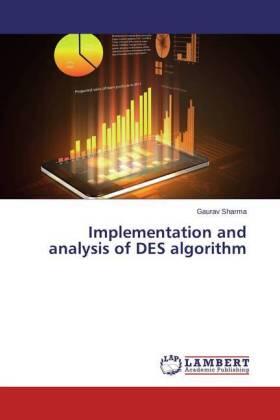 Sharma |  Implementation and analysis of DES algorithm | Buch |  Sack Fachmedien