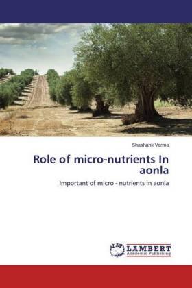 Verma |  Role of micro-nutrients In aonla | Buch |  Sack Fachmedien