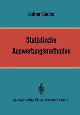 Sachs |  Statistische Auswertungsmethoden | eBook | Sack Fachmedien
