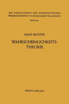 Richter |  Wahrscheinlichkeitstheorie | Buch |  Sack Fachmedien