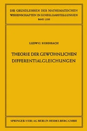 Bieberbach |  Theorie der gewöhnlichen Differentialgleichungen | eBook | Sack Fachmedien