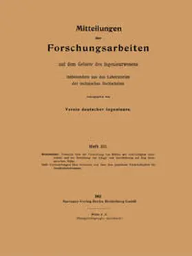 Steil / Bretschneider |  Mitteilungen über Forschungsarbeiten | Buch |  Sack Fachmedien