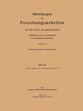 Arlt |  Mitteilungen über Forschungsarbeiten | Buch |  Sack Fachmedien