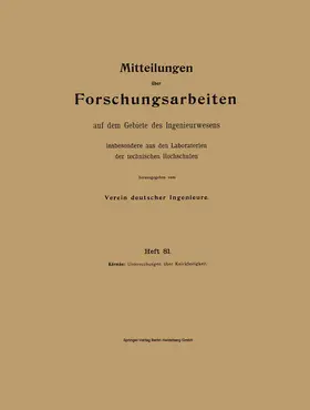 Kármán |  Mitteilungen über Forschungsarbeiten auf dem Gebiete des Ingenieurwesens insbesondere aus den Laboratorien der technischen Hochschulen | Buch |  Sack Fachmedien