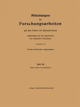 Kirner |  Mitteilungen über Forschungsarbeiten auf dem Gebiete des Ingenieurwesens | Buch |  Sack Fachmedien