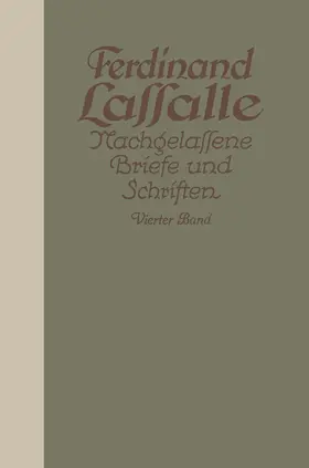 Lassalle / Mayer |  Lassalles Briefwechsel mit Gräfin Sophie von Hat¿feldt | Buch |  Sack Fachmedien