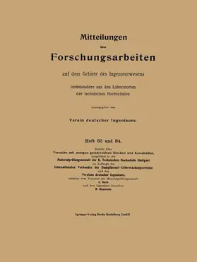 Baumann / Bach |  Mitteilungen über Forschungsarbeiten auf dem Gebiete des Ingenieurwesens | Buch |  Sack Fachmedien