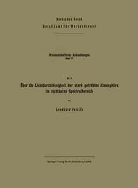 Foitzik |  Über die Lichtdurchlässigkeit der stark getrübten Atmosphäre im sichtbaren Spektralbereich | eBook | Sack Fachmedien