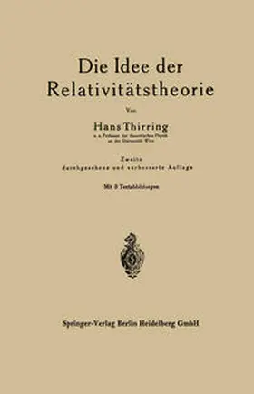 Thirring |  Die Idee der Relativitätstheorie | eBook | Sack Fachmedien