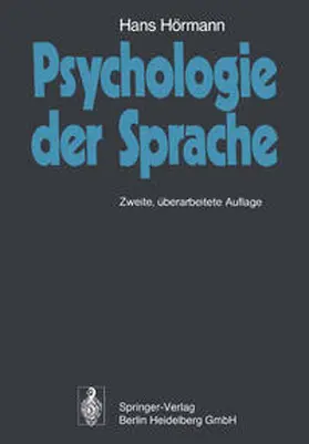 Hörmann | Psychologie der Sprache | E-Book | www2.sack.de